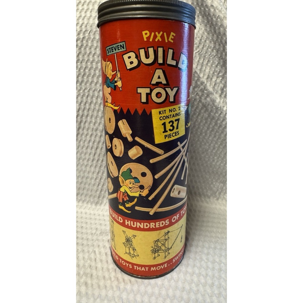 Vintage Pixie Build a Toy Kit No. 2  Steven Manufacturing 1951 USA Complete Set